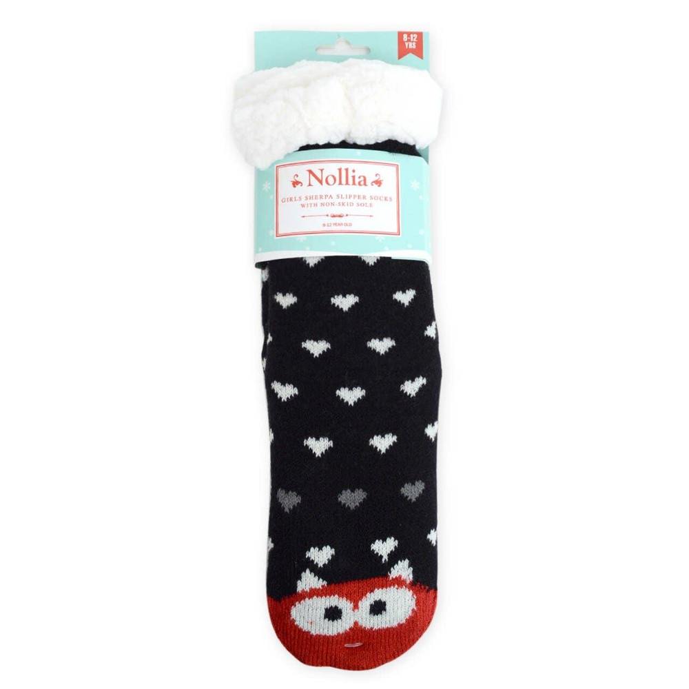 Owl Plush Fleece Lined Sherpa Slipper Socks
